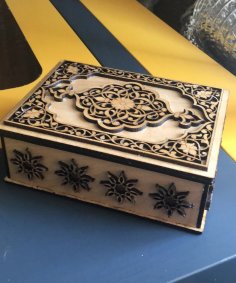 Laser Cut Intricate Jewelry Box 4mm Free Vector