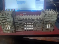 Laser Cut Castle Fortress Pen Pencil Holder Desk Organizer Free Vector