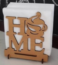 Laser Cut Wooden Napkin Holder Free Vector