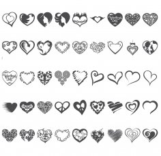 Laser Cut Engrave Valentine’s Day Decor Free Vector