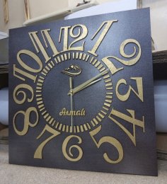 Laser Cut Classic Wall Clock Free Vector