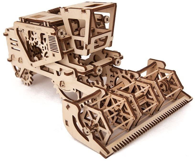 Laser Cut Wooden Combine Harvester Toy Free Vector