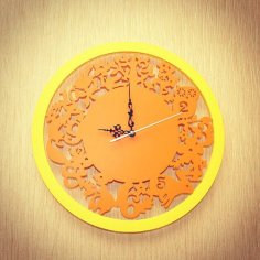 Laser Cut Animals Wall Clock Free Vector