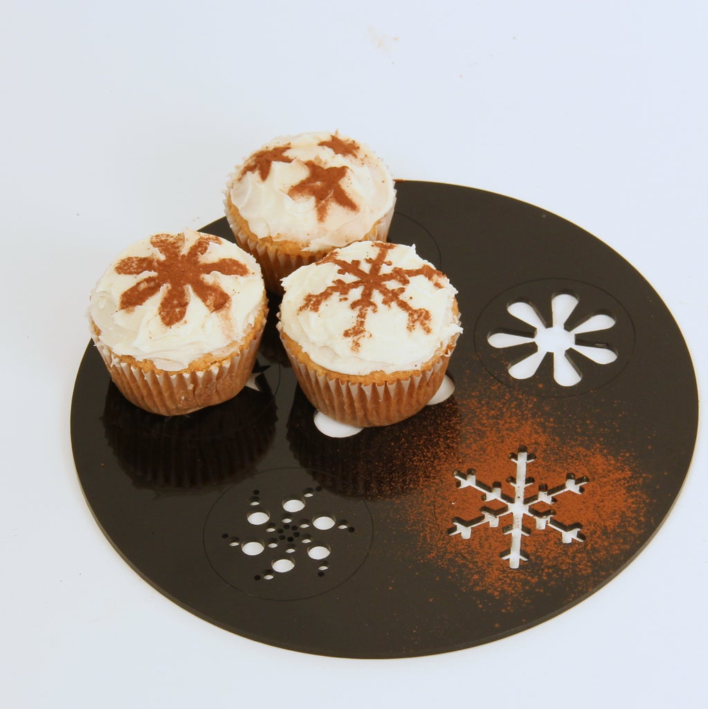 Laser Cut Cupcake Stencil DXF File