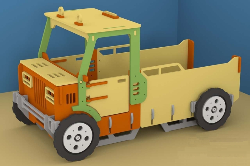 Laser Cut Truck Free Vector