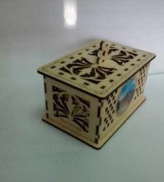 Laser Cut Decorative Plywood Box  Free Vector