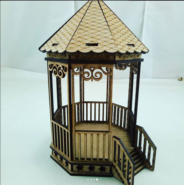 Laser Cut Bandstand MDF 3mm DXF File