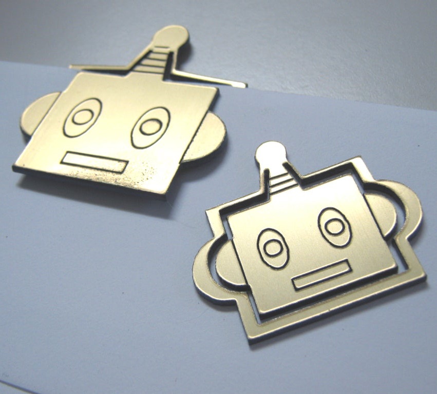 Laser Cut Robot Head Paper Clip Bookmark Clip SVG File