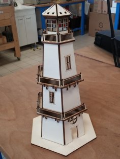 Laser Cut Lighthouse 3D Model Kit Toy 4mm Mdf DXF File