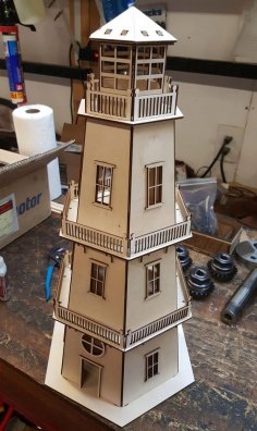 Laser Cut Lighthouse 3D Puzzle DXF File