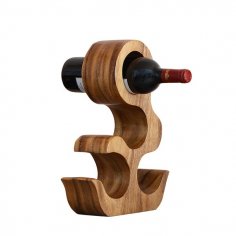 Laser Cut Cat Creative Wood Wine Rack Free Vector