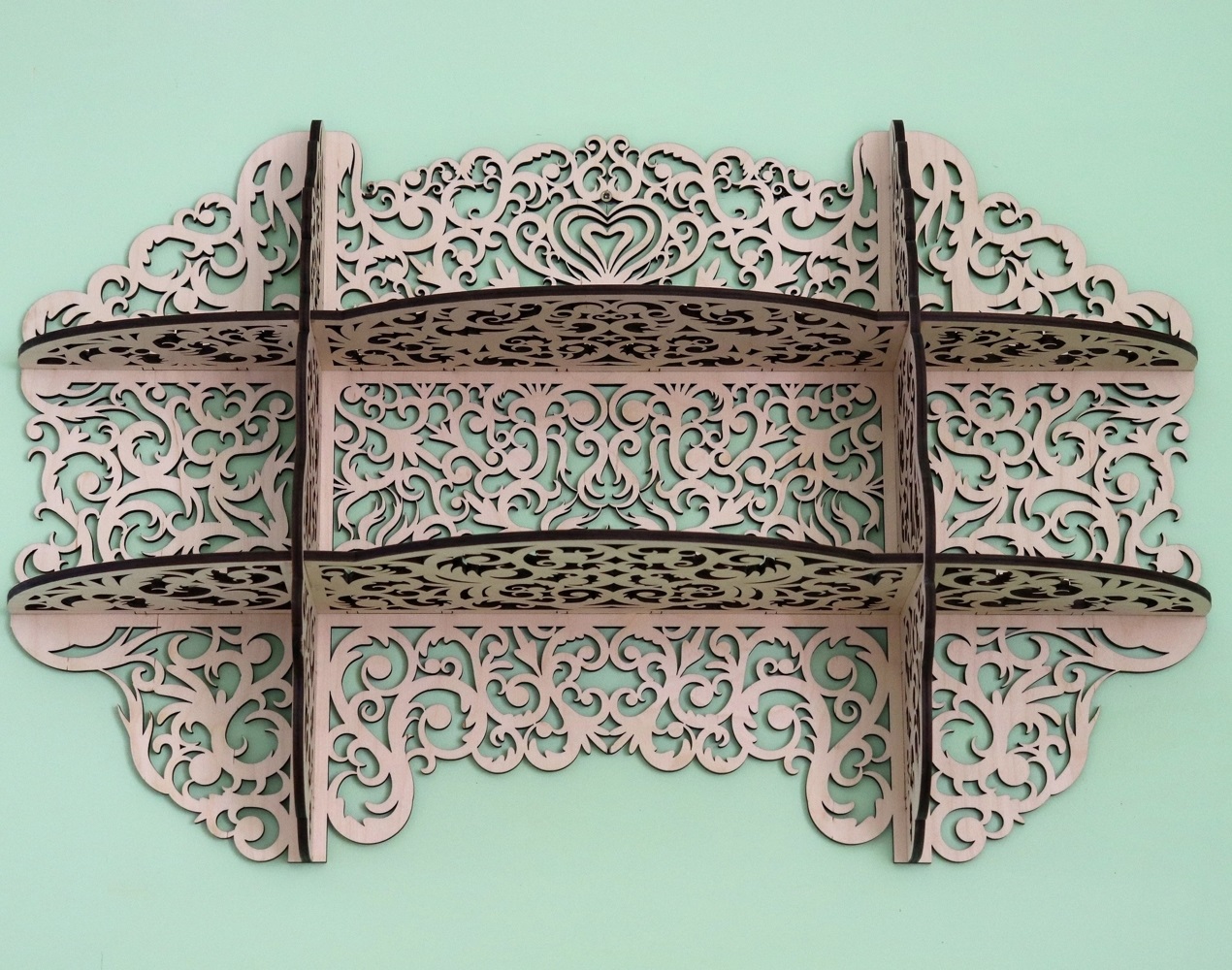 Laser Cut Rustic Wall Shelf Home Decor Cutout Wood Wall Shelf Free Vector