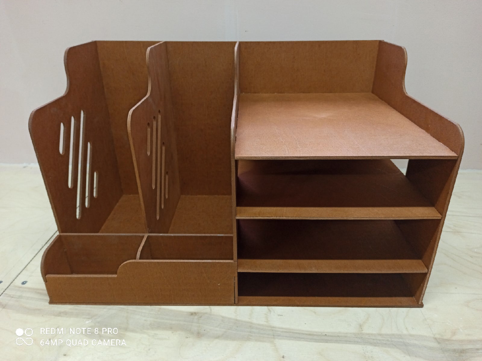 Laser Cut Wooden Desk Organizer For File Folder DXF File