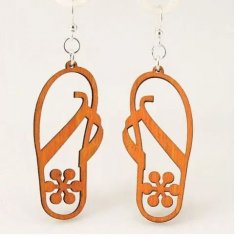 Laser Cut Flip Flops Earrings Beach Sandals Earrings Summer Earrings DXF File