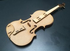 Laser Cut Violin Plywood Free Vector