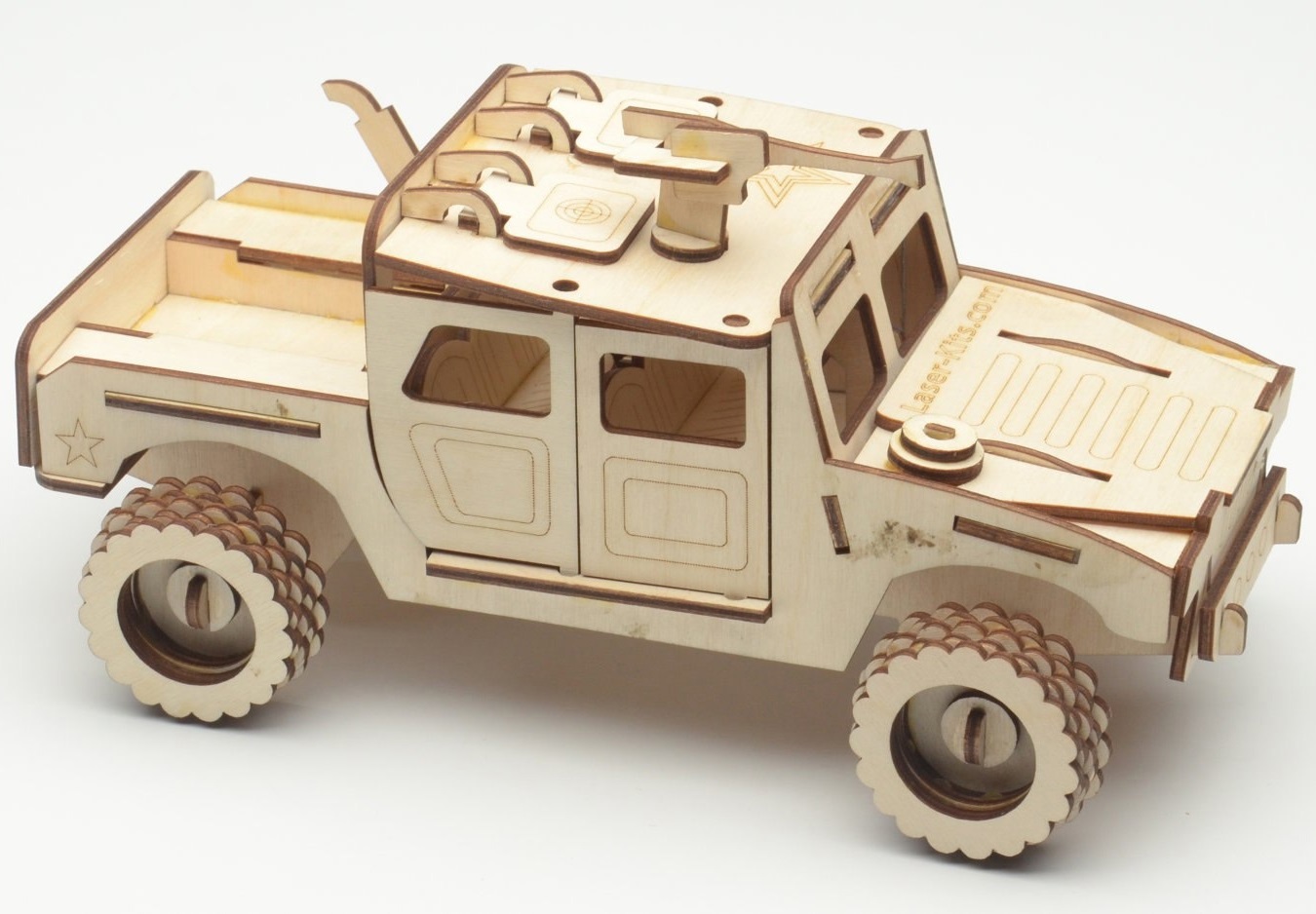 Laser Cut Wooden Humvee Hummer Free Vector