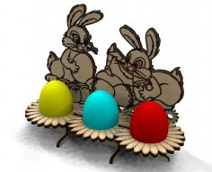 Laser Cut Wooden Easter Bunny Free Vector