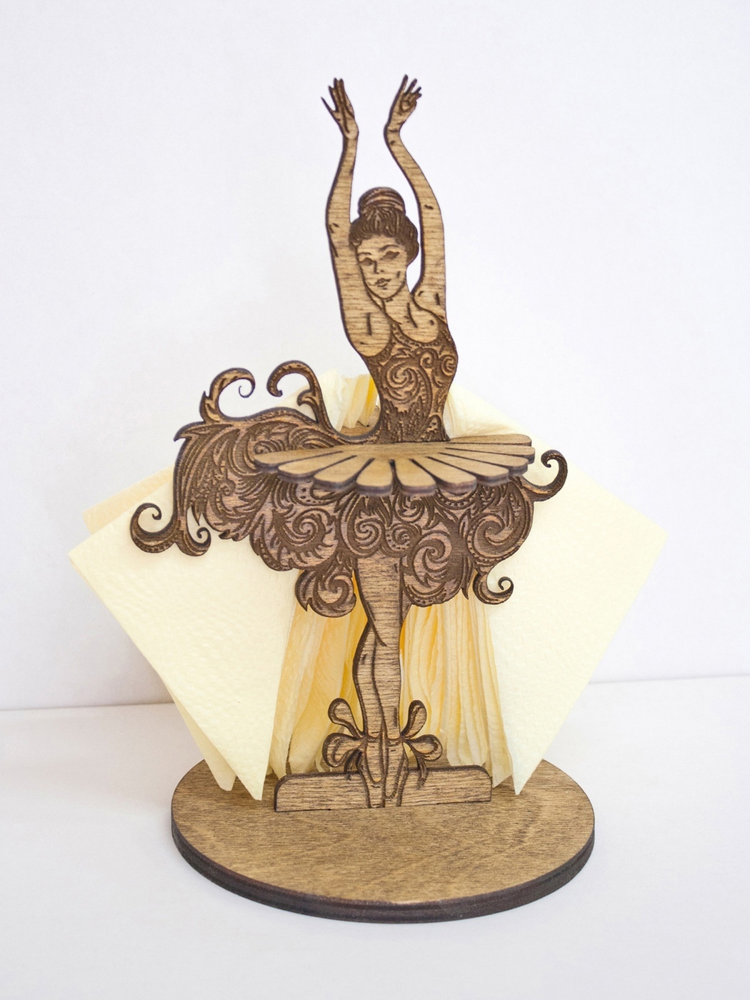 Laser Cut Ballerina Napkin Holder PDF File