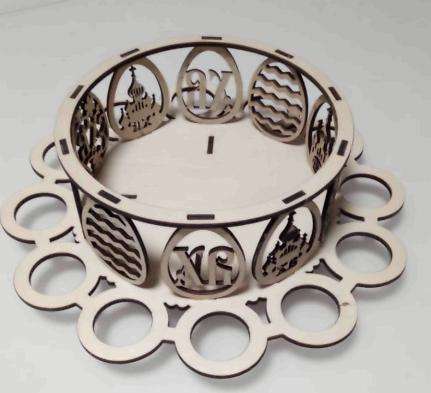 Laser Cut Easter Egg Holder 12 Egg Rack Free Vector