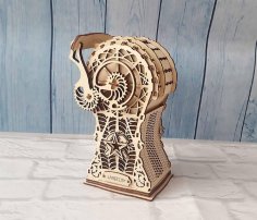 Laser Cut Wooden Decorative Piggy Bank 3mm Free Vector