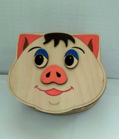 Laser Cut Pig Storage Box DXF File