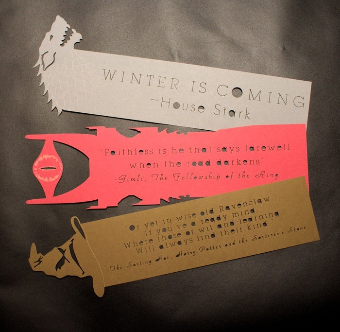 Laser Cut House Stark Bookmark DXF File