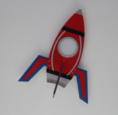 Laser Cut Rocket Ceiling Lamp DXF File