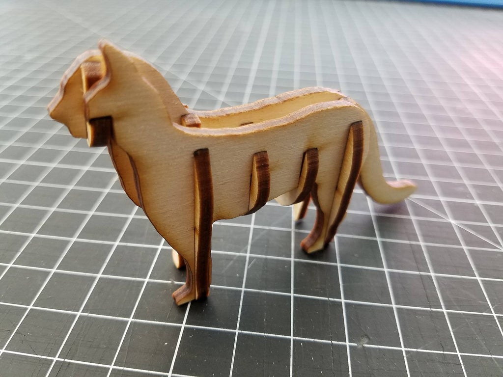 Laser Cut Wooden Cat 3D Puzzle PDF File