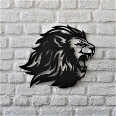 Laser Cut Lion Wall Decor DXF File