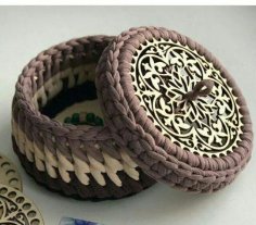 Laser Cut Wooden Bottoms For Knitting Baskets Crochet Basket Bases Free Vector