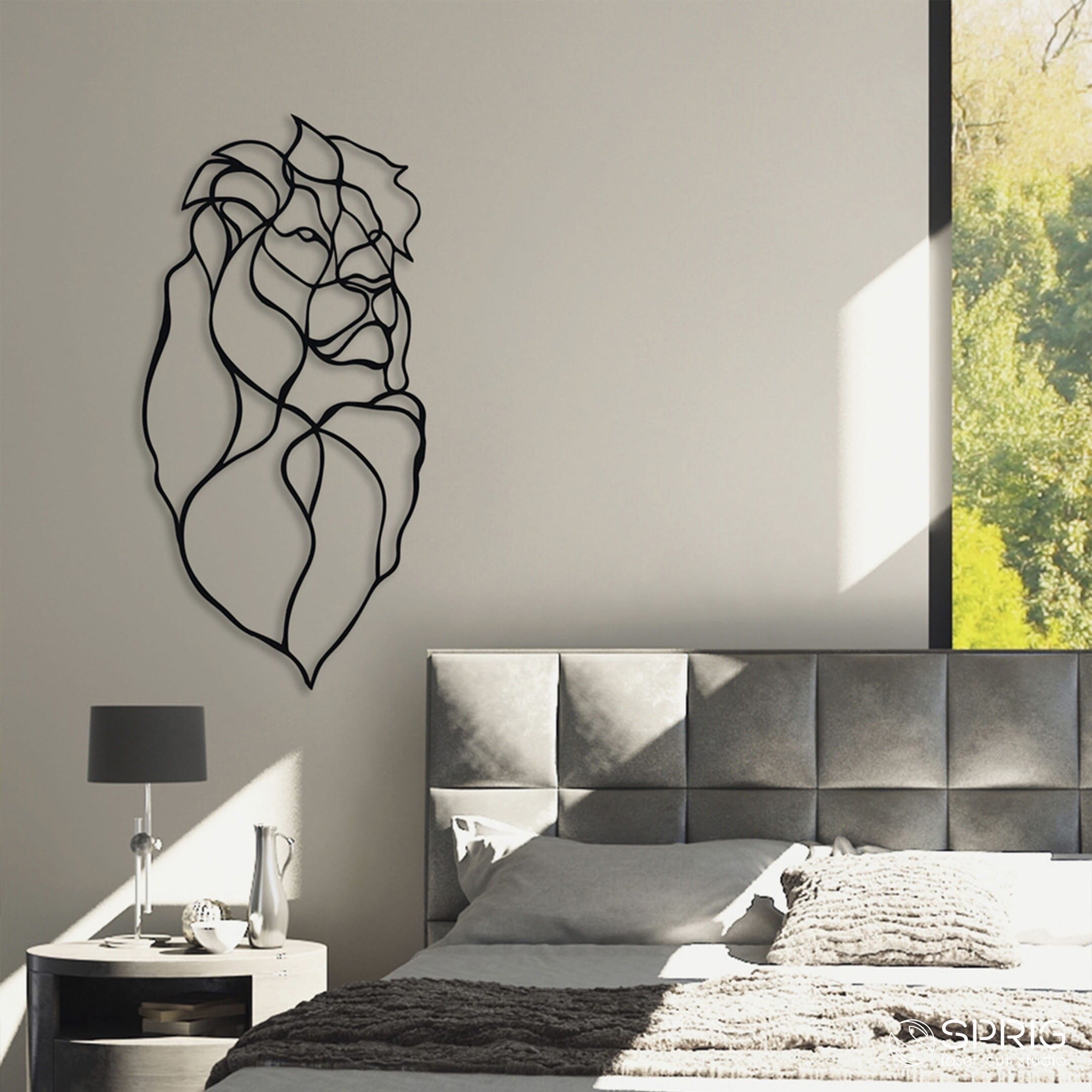 Laser Cut Lion Wall Art Home Decor Free Vector