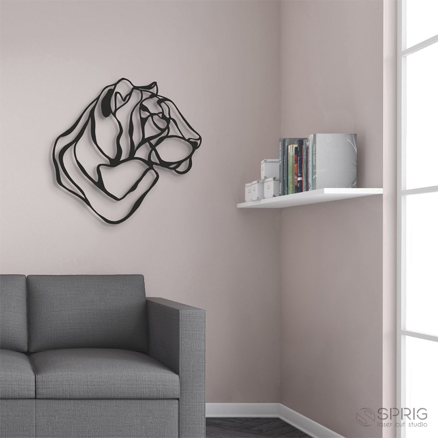 Laser Cut Tiger Decor Wall Art Free Vector