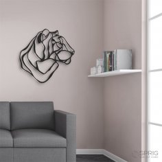 Laser Cut Tiger Decor Wall Art Free Vector