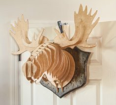 Laser Cut Elk Wall Head Decor Deer Head On Wall Free Vector