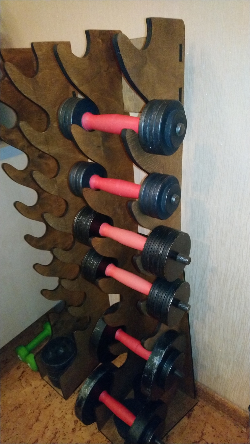 Laser Cut Dumbbell Racks Dumbbell Storage Stand Free Vector