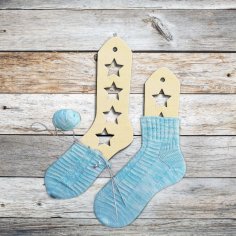 Laser Cut Wooden Sock Blockers With Stars Free Vector