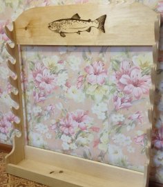 Laser Cut Fishing Rod Stand Horizontal Fishing Rod Storage Rack Free Vector