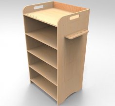 Laser Cut Office Cabinet Office Storage Rack 8mm Free Vector