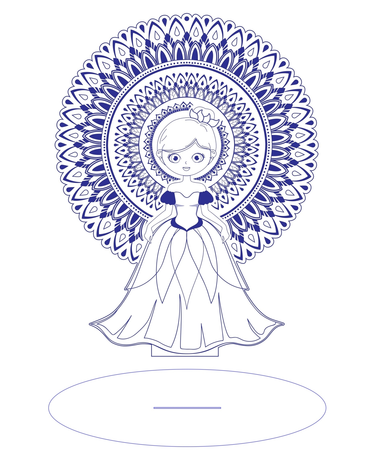 Laser Cut Wooden Bride Free Vector