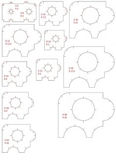 Laser Cut Radius Circle And Corner Cutting Stencils Free Vector