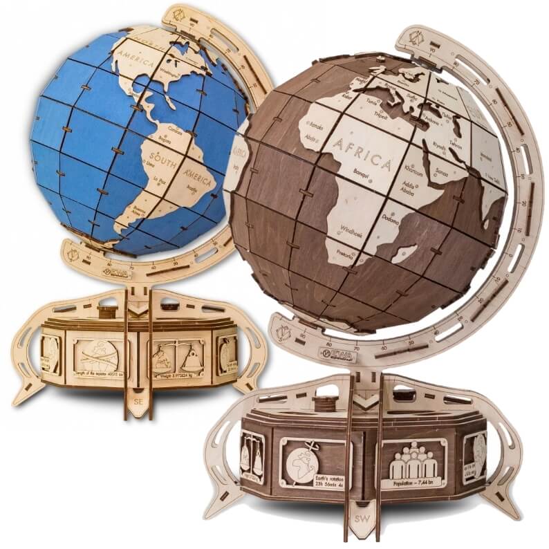 Laser Cut Globe Jewelry Box Free Vector