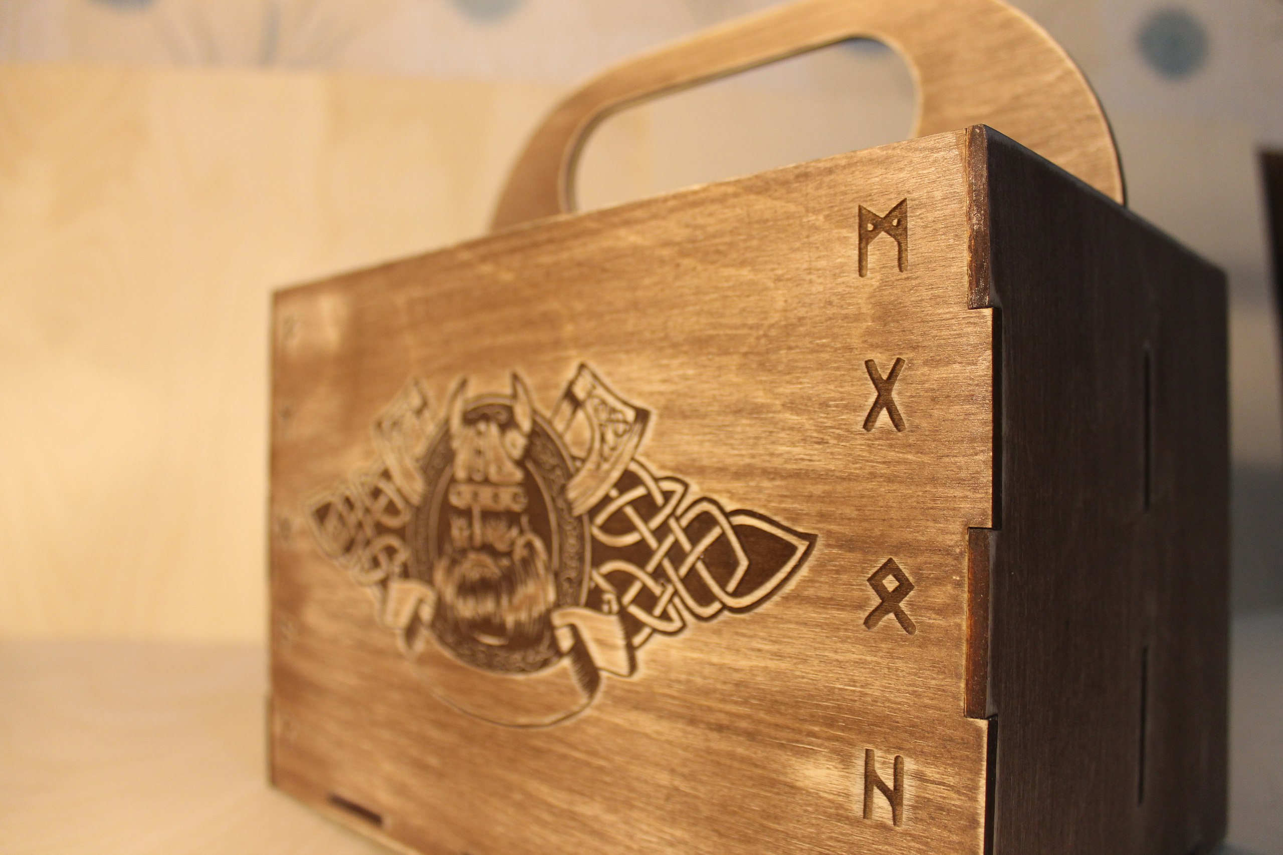 Laser Cut Viking Box Beer Gift Box Beer Caddy Free Vector