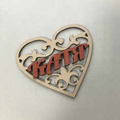 Laser Cut Valentine Wood Decor Free Vector