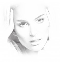 Laser Cut Engrave Natalie Portman Pencil Drawing Portrait Free Vector