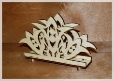 Laser Cut Decorative Tabletop Standing Napkin Holder 4mm Free Vector