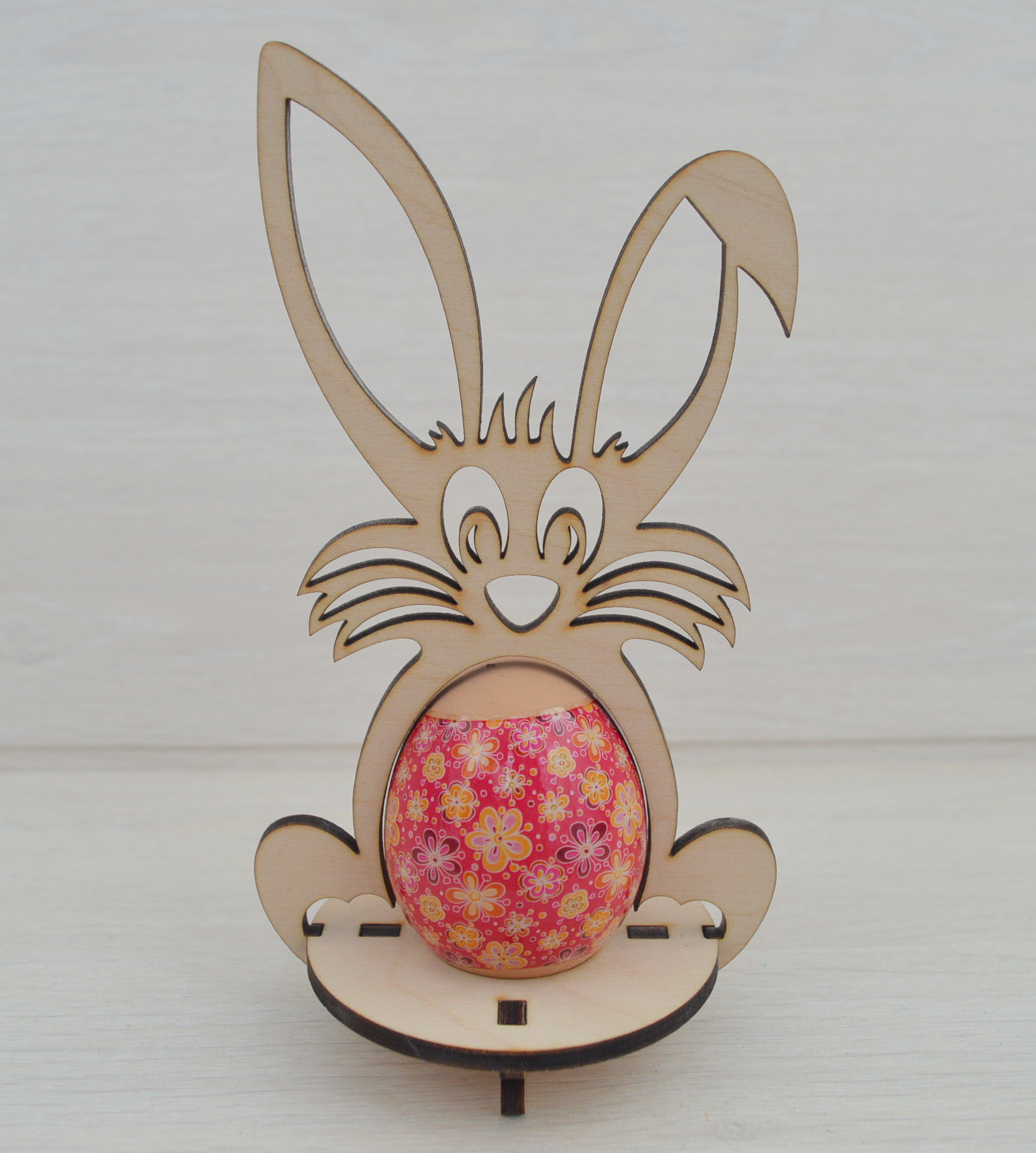 Laser Cut Easter Bunny Template 4mm Free Vector