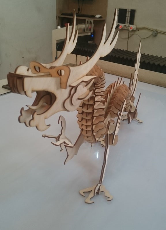 Laser Cut Chinese Dragon Free Vector