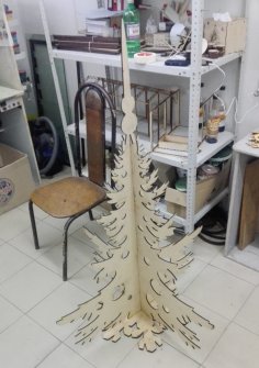 Laser Cut Artificial Christmas Tree Modern Christmas Tree Alternatives Plywood 6mm Free Vector