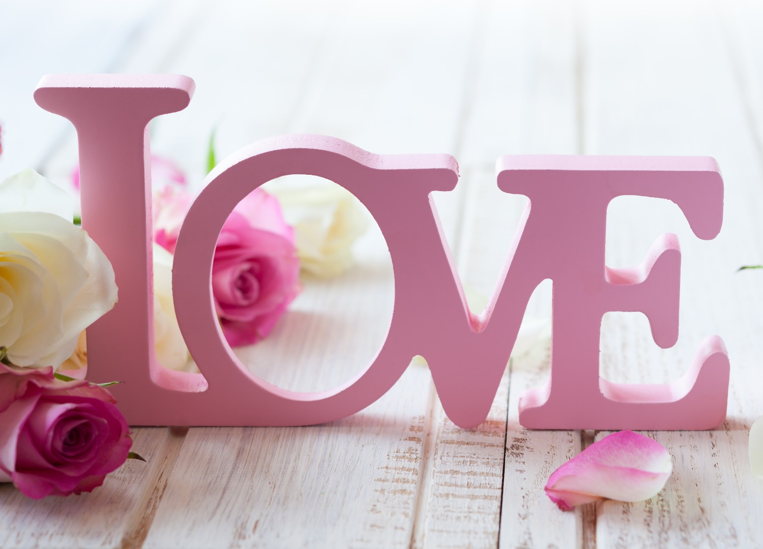 Laser Cut Valentine’s Day Concept Love Decor Letters Free Vector