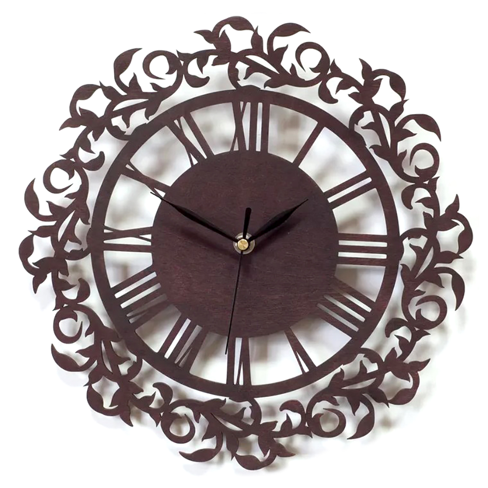 Laser Cut Ornament Clock Wall Decor Free Vector